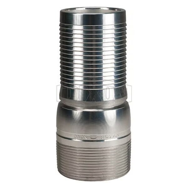 The Right Connection Crimp King Combination Nipple, 1-29/32 x 1-1/2 in, Hose Barb x MNPT, Zinc Plat