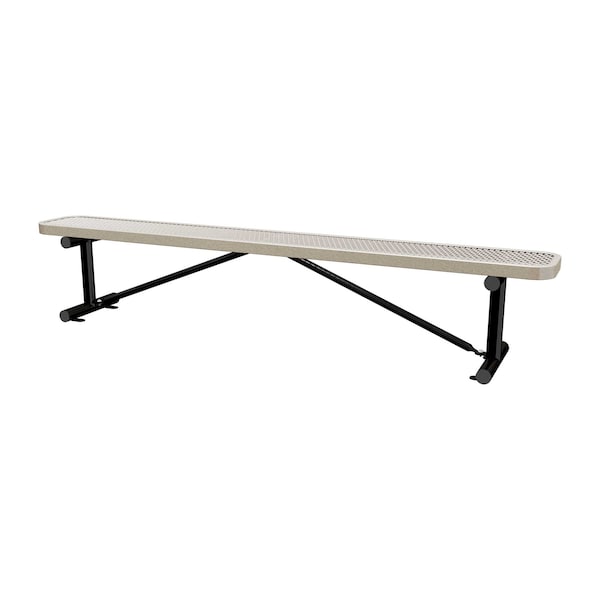 Bench w/oBack, Surfce Mount 8ft, Sandstone