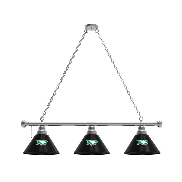 North Dakota 3 Shade Billiard Light, Chrome Fixture