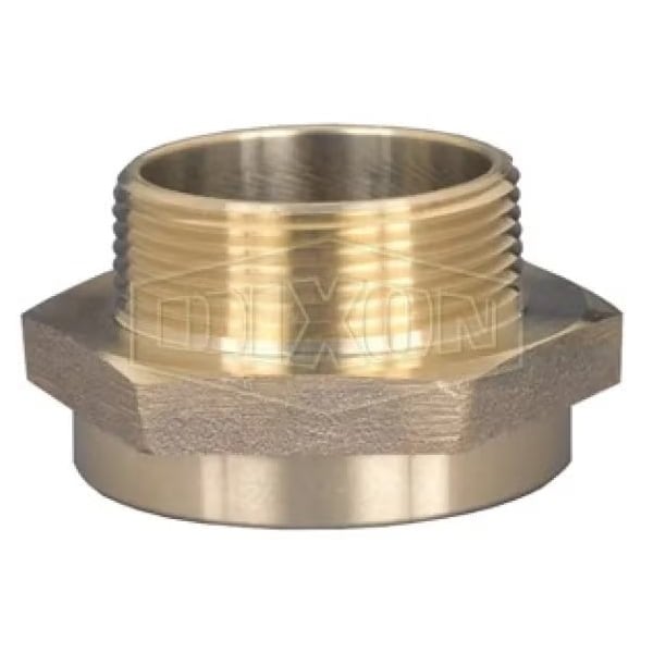 The Right Connection Reducer Hex Nipple, 2-1/2 x 1-1/2 in, FNPT x MNST, Cast Brass, Domestic