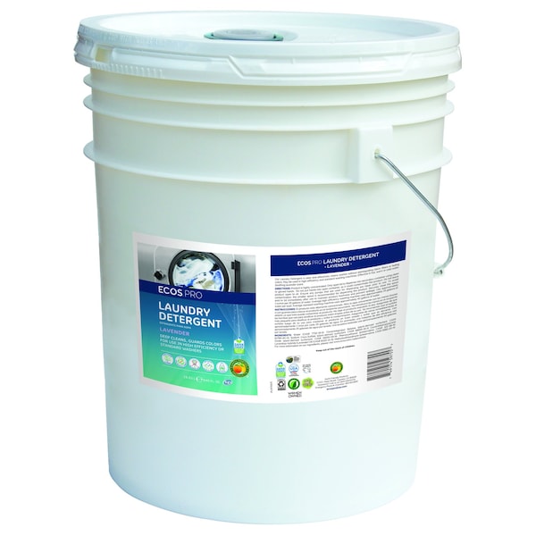 Laundry Detergent, High Efficiency (HE), Liquid, Bucket, 5 Gal, 320 Loads, Lavender Fragrance