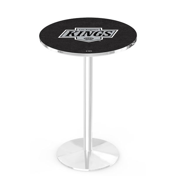 42" Chrome Los Angeles Kings Pub Table, 36" dia. Top