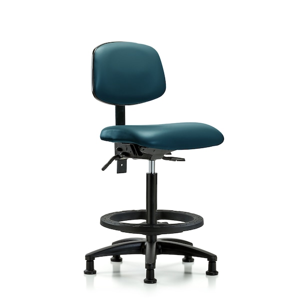 Vinyl Chair, High Bench, Foot Ring, Glides, Royal