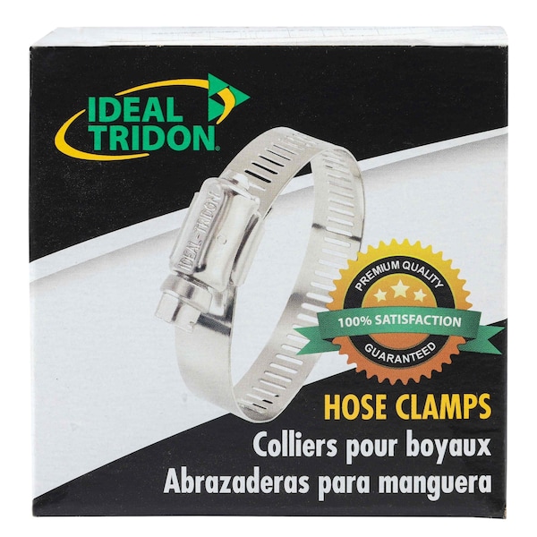 Hose Clamps, 1/2"W, 1/2"ID, PK25