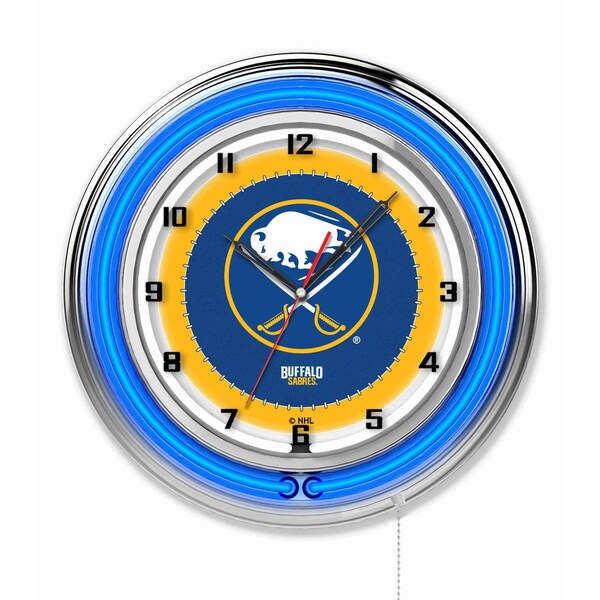 Buffalo Sabres Double Neon 19" Clock, NHL