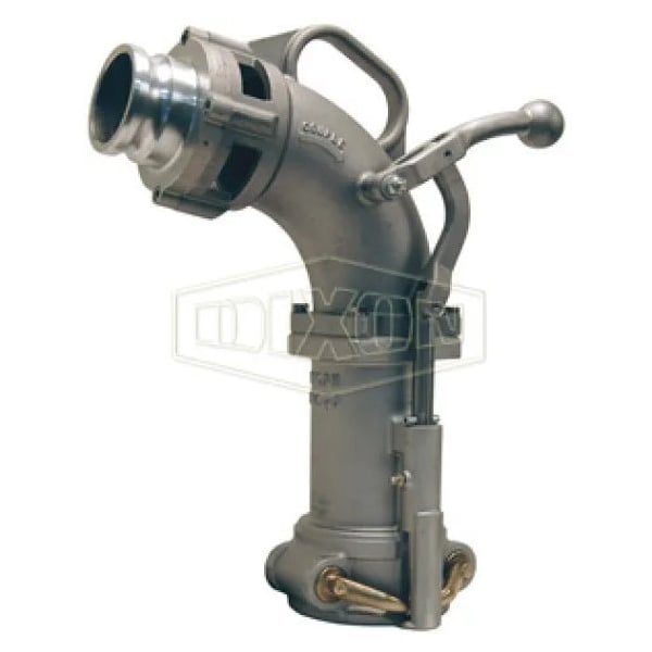Side Lever Tight Fill Elbow, 4 in Nominal, Aluminum, Domestic
