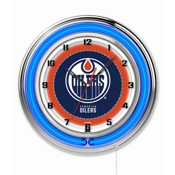 Edmonton Oilers Double Neon 19" Clock, NHL