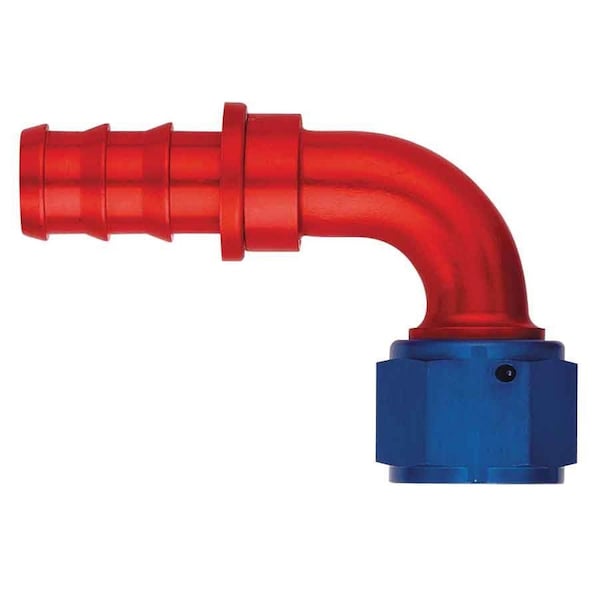 -10 AN Hose, 90 Degree Elbow, Aluminum, Single