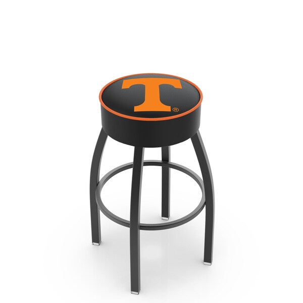 25" 4" Tennessee Cushion Seat, Blk Wrinkle Base Swivel Bar Stool