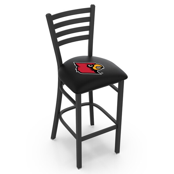 25" Blk Wrinkle Louisville Stationary Counter Stool, Ladder Back