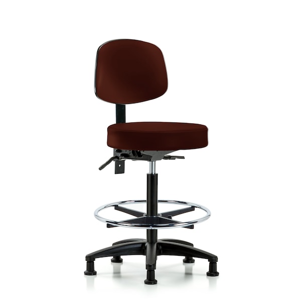 Bench Stool, Hi, Vin, Bk, Tilt, CF, Gld, Burg