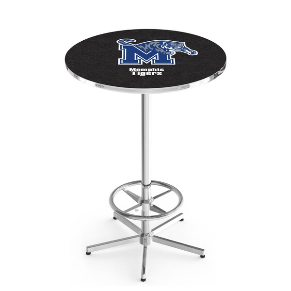 42" Chrome Memphis Pub Table, 36" dia. Top