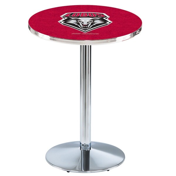 42" Chrome New Mexico Pub Table, 36" dia. Top
