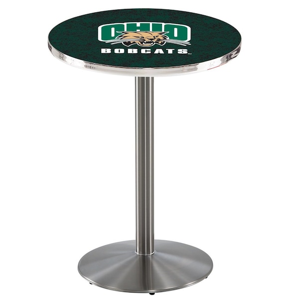 42" Stainless Steel Ohio University Pub Table, 36" dia. Top