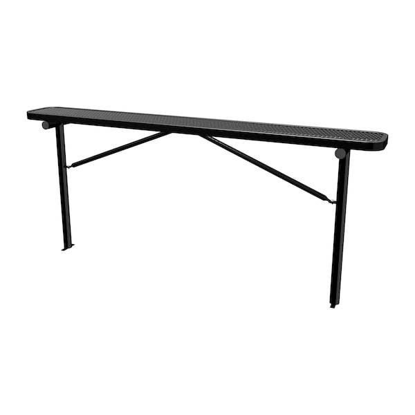 Bench w/o Back, Ingroud Mount, 8ft., Black