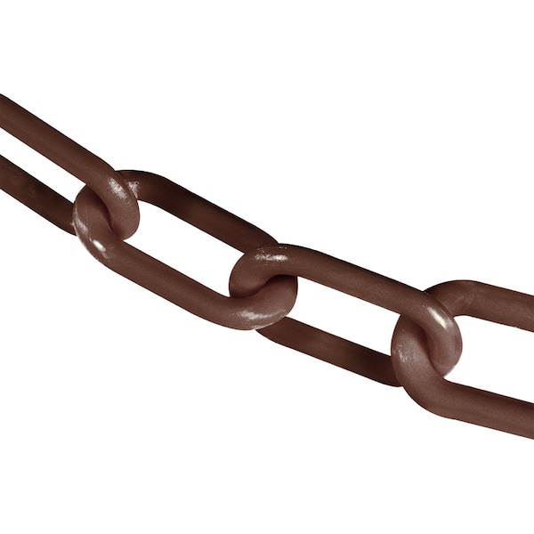 3" x 100' Brown Plastic Safety Chain