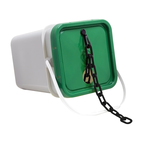 2" x 160' Black Plastic Safety Chain - Pail