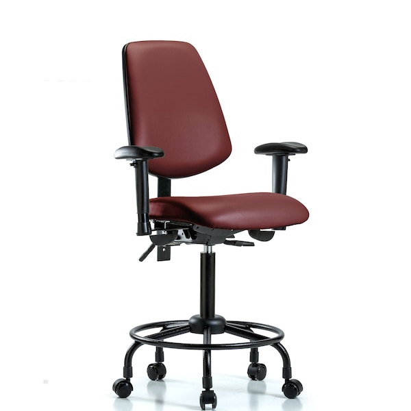 Vinyl Chair, Vinyl, Adjustable Arms