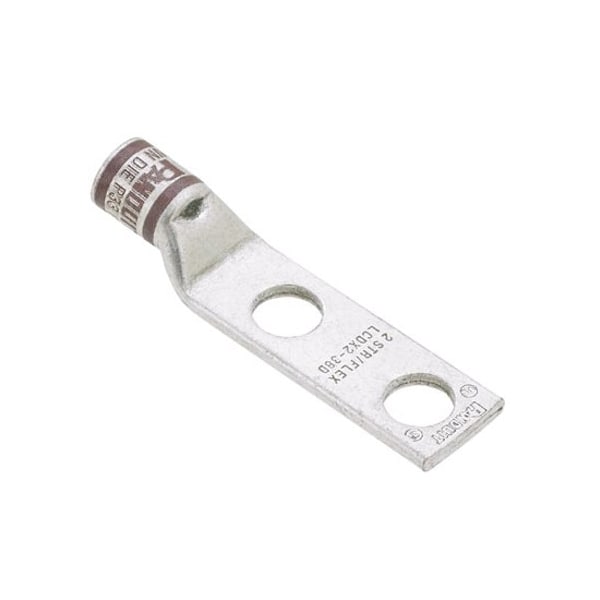 One-Hole Compression Lug, 1 to 2 in Stud, Standard Barrel, Copper, Black