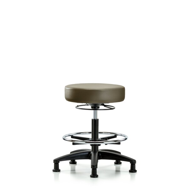 Vinyl Stool, Med Bench, Foot Ring, Glides, Royal