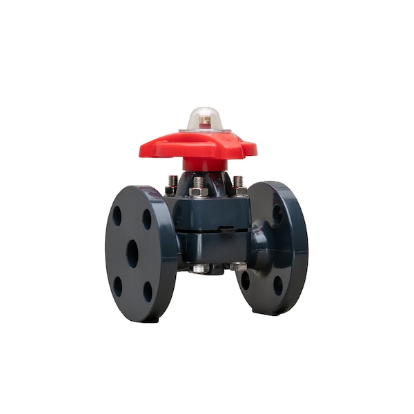 Valve, Diaphrgm, 2", PVC, Flanged