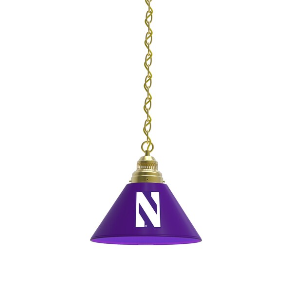 Northwestern Pendant Light, Brass Fixture