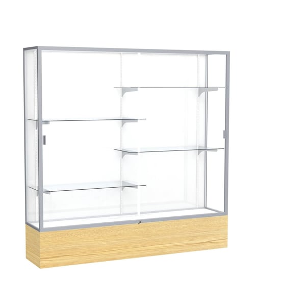 Floor Display Case 72x72x16, White, Satin