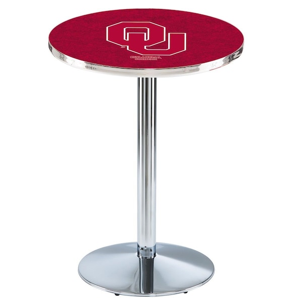 36" Chrome Oklahoma Pub Table, 36" dia. Top