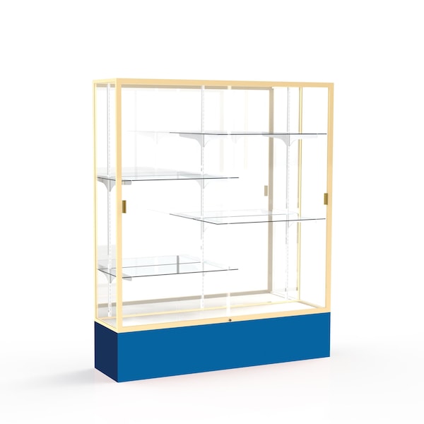 Spirit Floor Display Case 60x72x16, Mirror, Champange