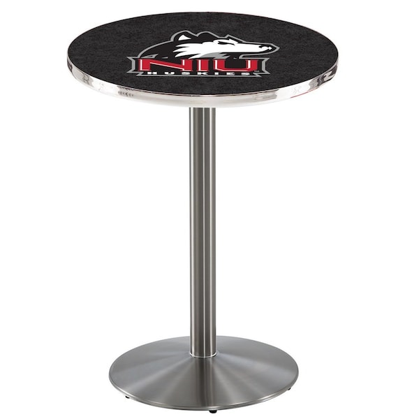 42" Stainless Steel Northern Illinois Pub Table, 36" dia. Top