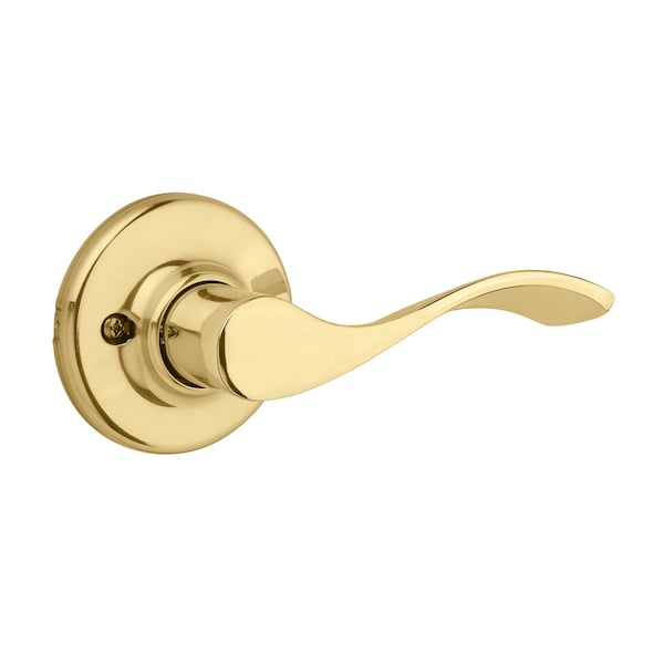 Balboa Lever Passage Door Lock with New Chassis and 6AL Latch and RCS Strike Bright Brass Finish
