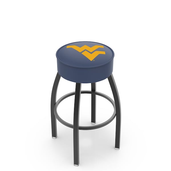 25" 4" West Virginia Cushion Seat, Blk Wrinkle Base Swivel Bar Stool