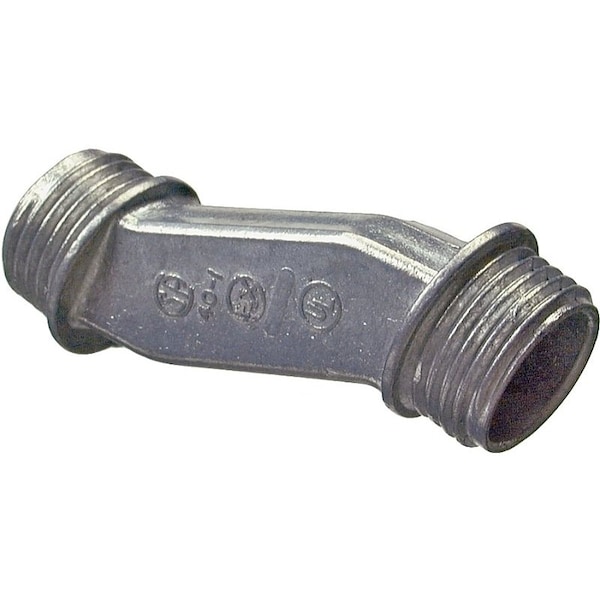 Conduit Fitting Offset Nipple, 1/2 in, Die Cast Zinc