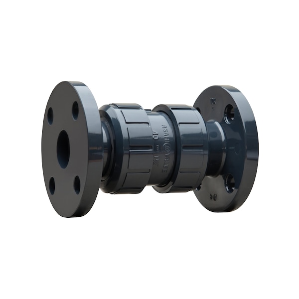 1-1/2" Flanged Ball Check Valve, Material of Construction: PVC