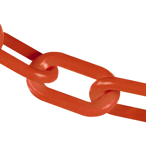 4" x 100' Traffic Orange Plastic Safety Chain