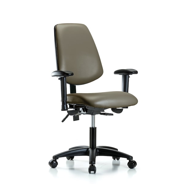 Vinyl Chair, Vinyl, Adjustable Arms