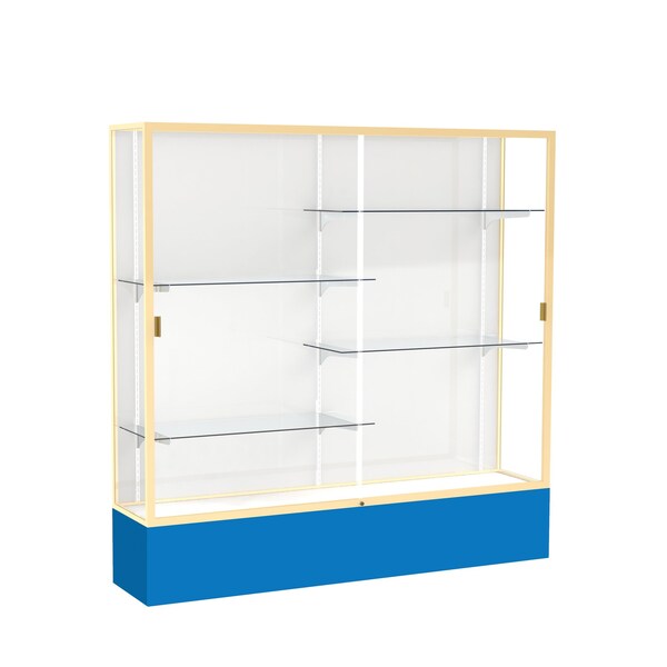 Spirit Floor Display Case 72x72x16, White, Champange