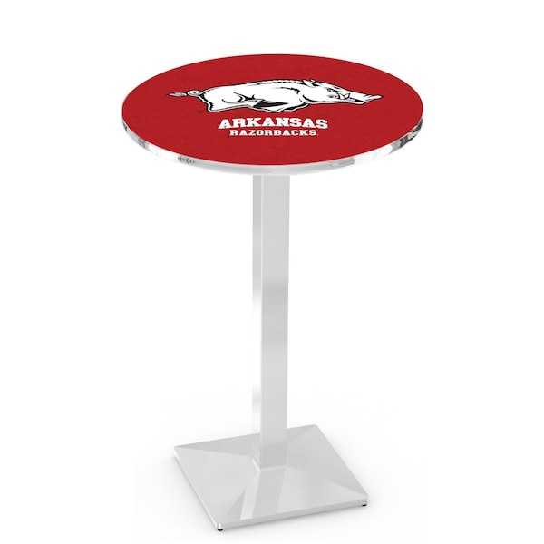 42" Chrome Arkansas Pub Table, 36" dia. Top