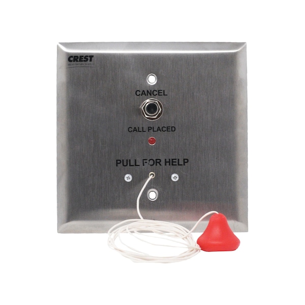 Pull Cord Station, White, 2-Gang