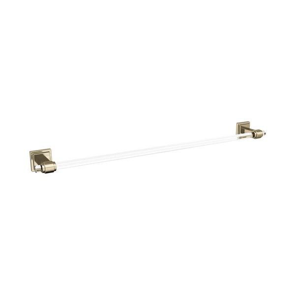Glacio Clear/Golden Champagne Contemporary 24 in 610 mm Towel Bar