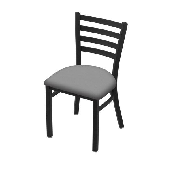 400 Jackie 18" Chair with Black Wrinkle Finish and Canter Folkstone Grey Seat