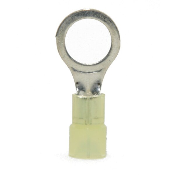 Ring Terminal, 3/8 in Stud Size, 10 AWG, 600 V, Nylon Insulated, 500 PK