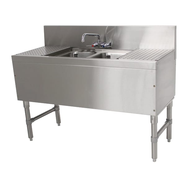 Prestige Underbar Sink Unit 2-compartment 48 in.W x 20 in.D x 36 in.H