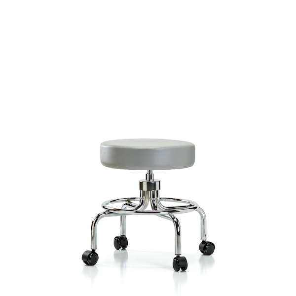 Screw-Lift Stool, Vinyl, CR, Casters, Dov