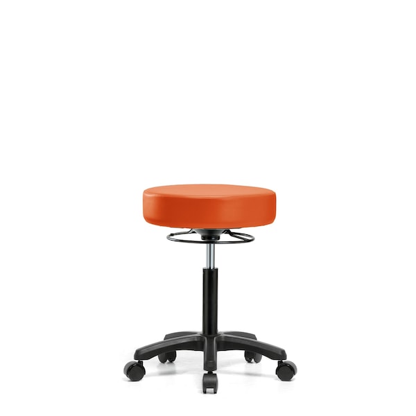 Med Bench Mini-Stool, Vinyl, Casters, Org