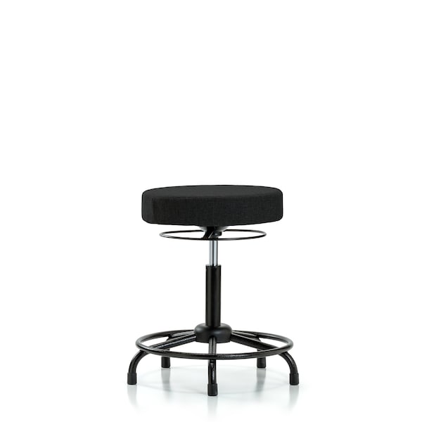 Bench Stool, Med, Fabric, RT, Glides, Blk