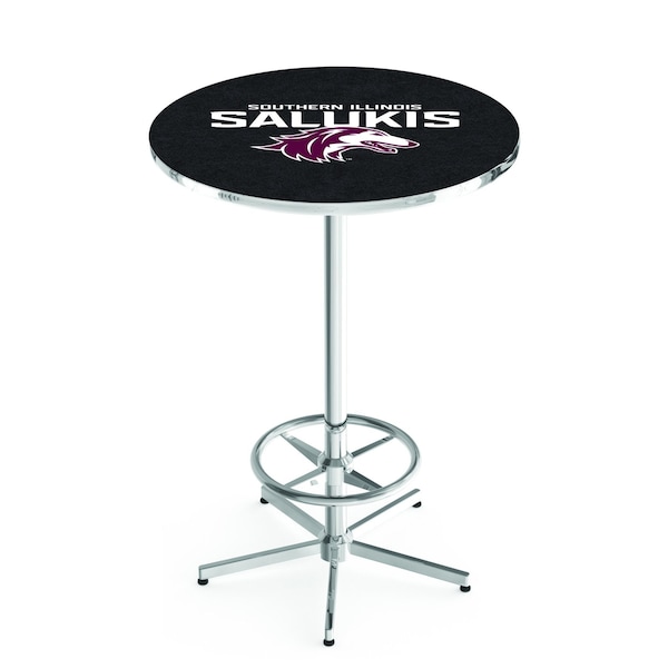 42" Chrome Southern Illinois Pub Table, 36" dia. Top