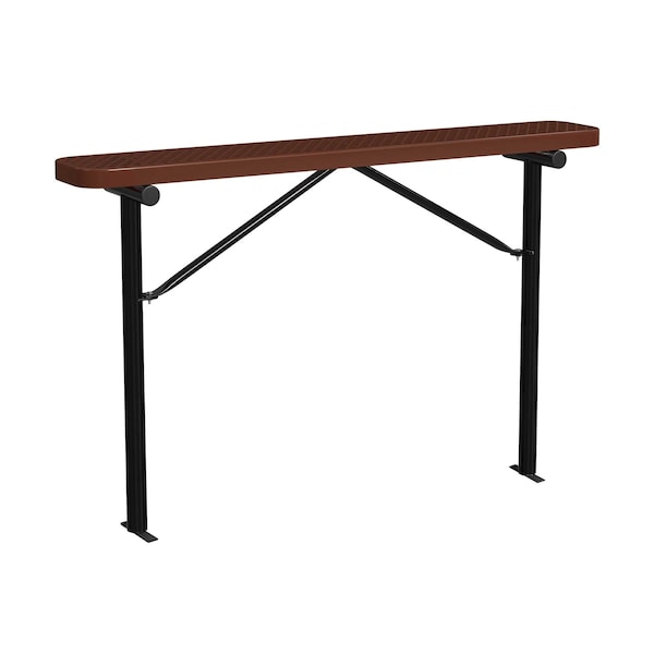 Bench w/o Back, Ingroud Mount, 6ft., Brown