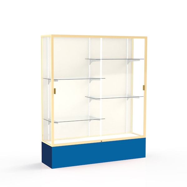Spirit Floor Display Case 60x72x16, Plaque, Champange