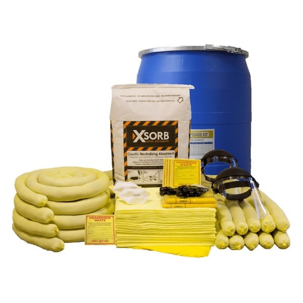 Spill Kit, Caustic Neutralizer, 55 gal.